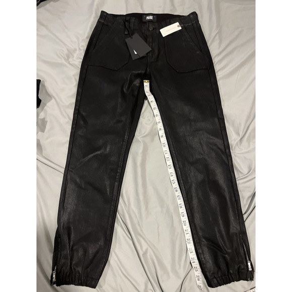 Paige Women'sMayslie Jogger‎ Jeans Luxe Coating Size 28 Black NWT Msrp $249